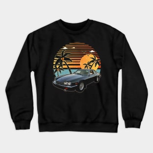 Jaguar XJS 1989 car sunset Crewneck Sweatshirt